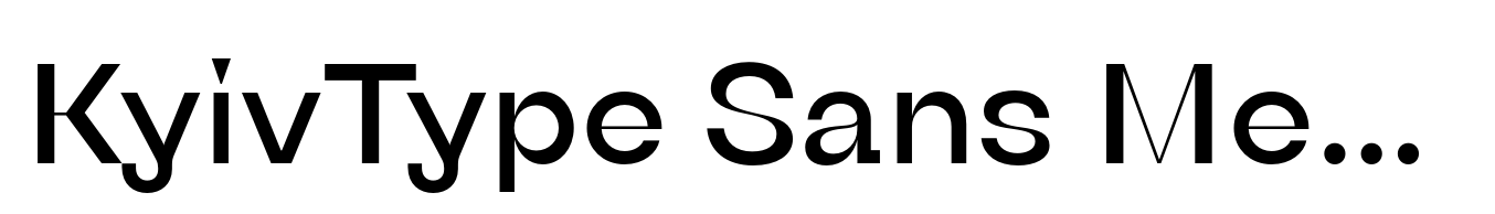 KyivType Sans Medium Thin Midline